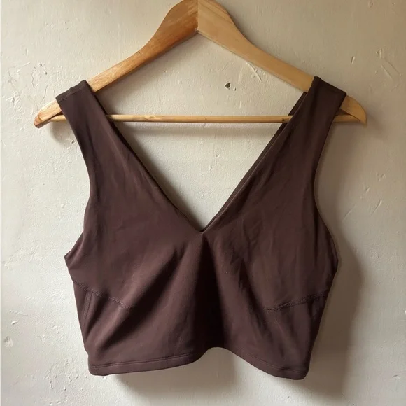 Free People Better Better Crop Brown V-Neck Top Tank Bra - Picture 4 of 6